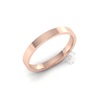 Flat Court Standard Wedding Ring in 18ct Rose Gold (3mm)