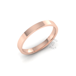 Flat Court Standard Wedding Ring in 18ct Rose Gold (3mm)