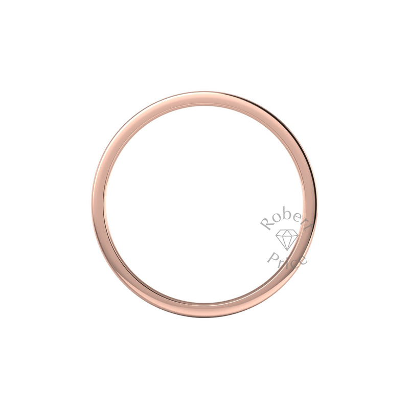 Flat Court Standard Wedding Ring in 9ct Rose Gold (3mm)