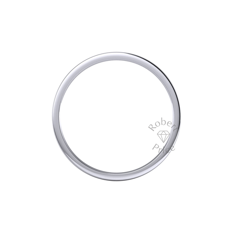 Flat Court Standard Wedding Ring in Platinum (3.5mm)
