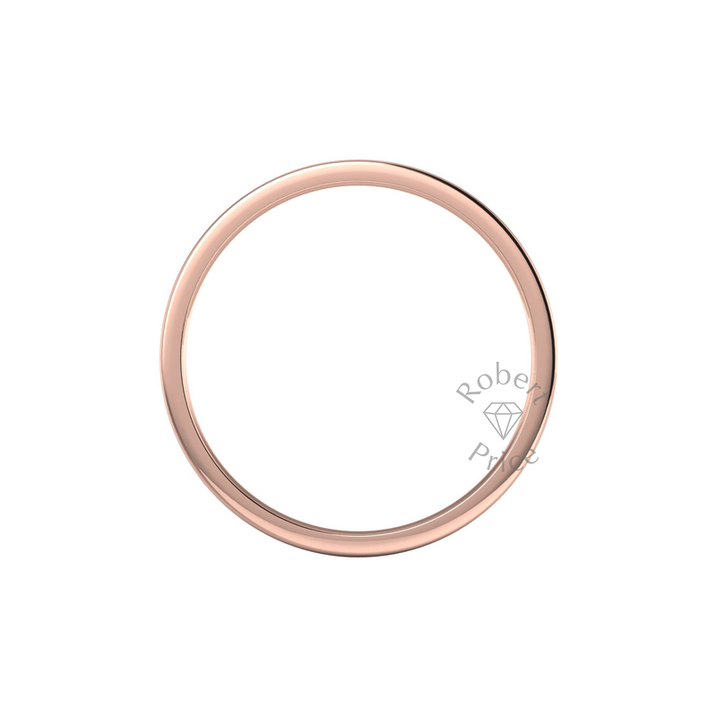 Flat Court Standard Wedding Ring in 9ct Rose Gold (3.5mm)