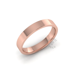 Flat Court Standard Wedding Ring in 9ct Rose Gold (4mm)