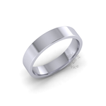 Flat Court Standard Wedding Ring in Platinum (5mm)