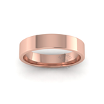 Flat Court Standard Wedding Ring in 9ct Rose Gold (5mm)