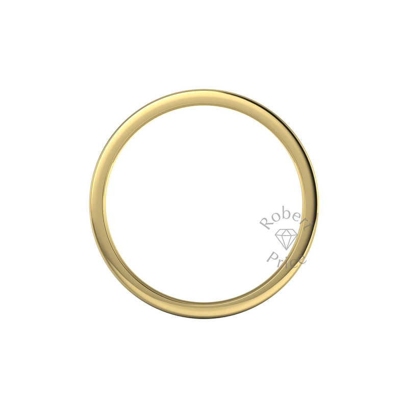 Flat Court Standard Wedding Ring in 9ct Yellow Gold (6mm)