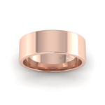 Flat Court Standard Wedding Ring in 18ct Rose Gold (8mm)