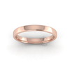 Soft Court Standard Wedding Ring in 18ct Rose Gold (3mm)