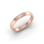 Soft Court Standard Wedding Ring in 18ct Rose Gold (3.5mm)