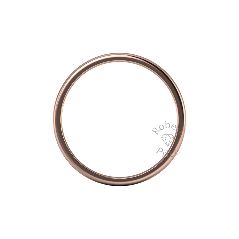Soft Court Standard Wedding Ring in 9ct Rose Gold (3.5mm)