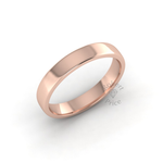 Soft Court Standard Wedding Ring in 18ct Rose Gold (4mm)
