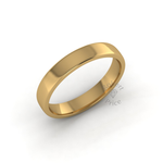 Soft Court Standard Wedding Ring in 18ct Yellow Gold (4mm)