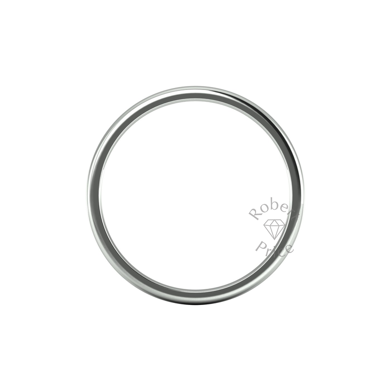 Soft Court Standard Wedding Ring in 9ct White Gold (4mm)