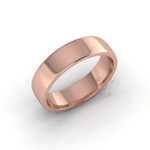 Soft Court Standard Wedding Ring in 9ct Rose Gold (6mm)