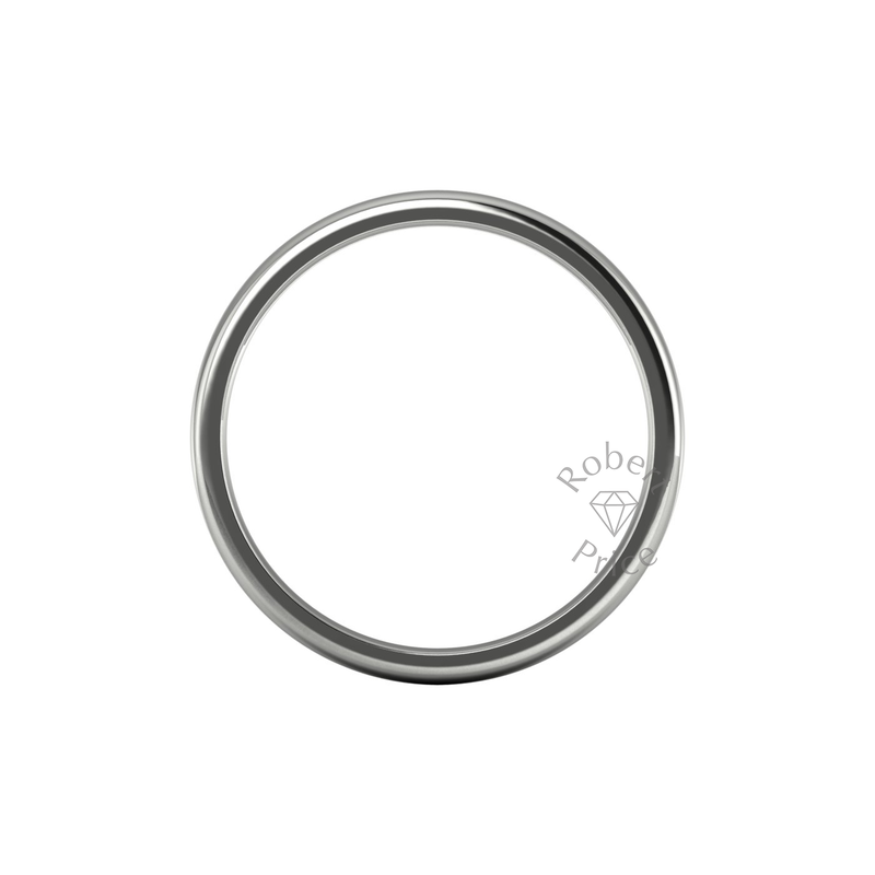 Soft Court Standard Wedding Ring in 18ct White Gold (6mm)