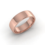 Soft Court Standard Wedding Ring in 9ct Rose Gold (7mm)
