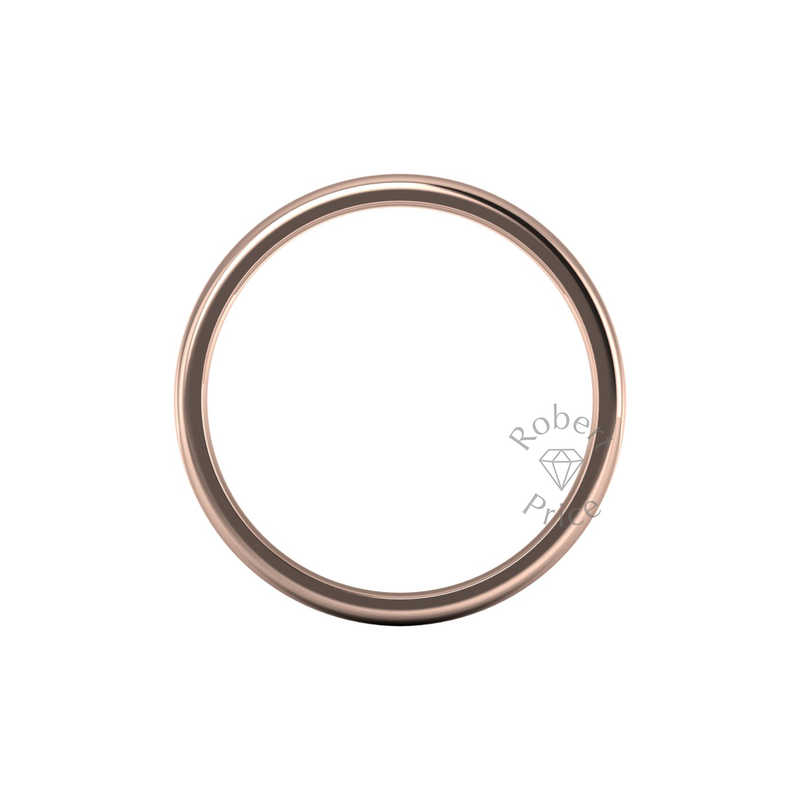 Soft Court Standard Wedding Ring in 18ct Rose Gold (7mm)