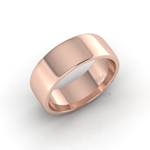 Soft Court Standard Wedding Ring in 18ct Rose Gold (8mm)