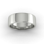 Soft Court Standard Wedding Ring in 18ct White Gold (8mm)