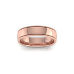 Millgrain Wedding Ring in 9ct Rose Gold (5mm)