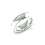 Millgrain Wedding Ring in 9ct White Gold (6mm)