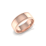 Millgrain Wedding Ring in 18ct Rose Gold (7mm)