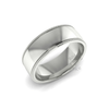 Millgrain Wedding Ring in 18ct White Gold (8mm)