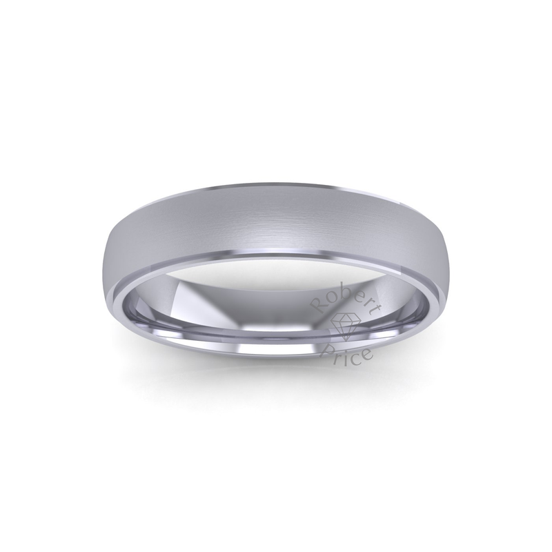 Two Tone Wedding Ring in Platinum (5mm)