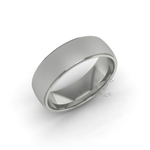 Two Tone Wedding Ring in 18ct White Gold (7mm)