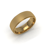 Two Tone Wedding Ring in 18ct Yellow Gold (7mm)