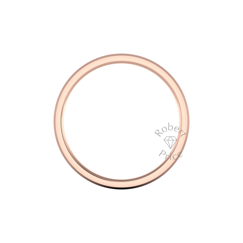 Two Tone Wedding Ring in 9ct Rose Gold (7mm)