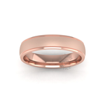 Two Tone Grooved Wedding Ring in 9ct Rose Gold (5mm)