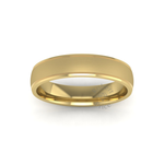 Two Tone Grooved Wedding Ring in 9ct Yellow Gold (5mm)