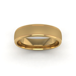 Two Tone Grooved Wedding Ring in 18ct Yellow Gold (6mm)