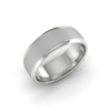 Two Tone Grooved Wedding Ring in 18ct White Gold (8mm)