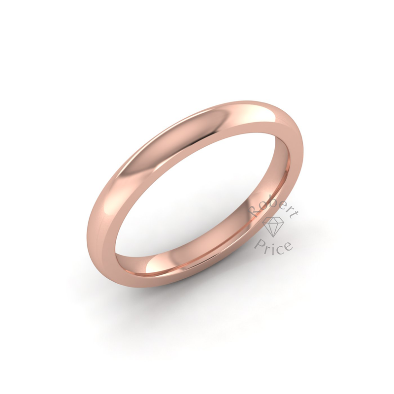 Classic Deluxe Wedding Ring in 9ct Rose Gold (2.5mm)