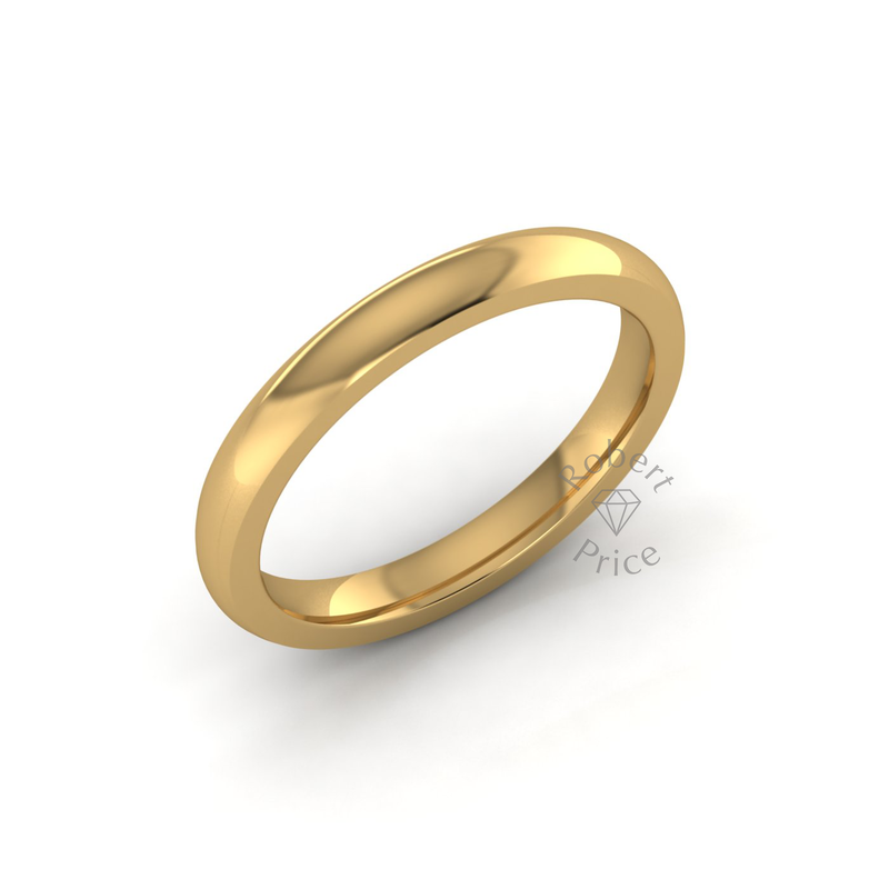 Classic Deluxe Wedding Ring in 18ct Yellow Gold (2.5mm)