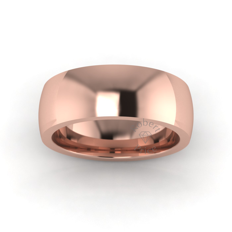 Classic Deluxe Wedding Ring in 9ct Rose Gold (7mm)