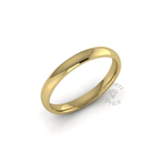 Classic Standard Wedding Ring in 9ct Yellow Gold (2.5mm)