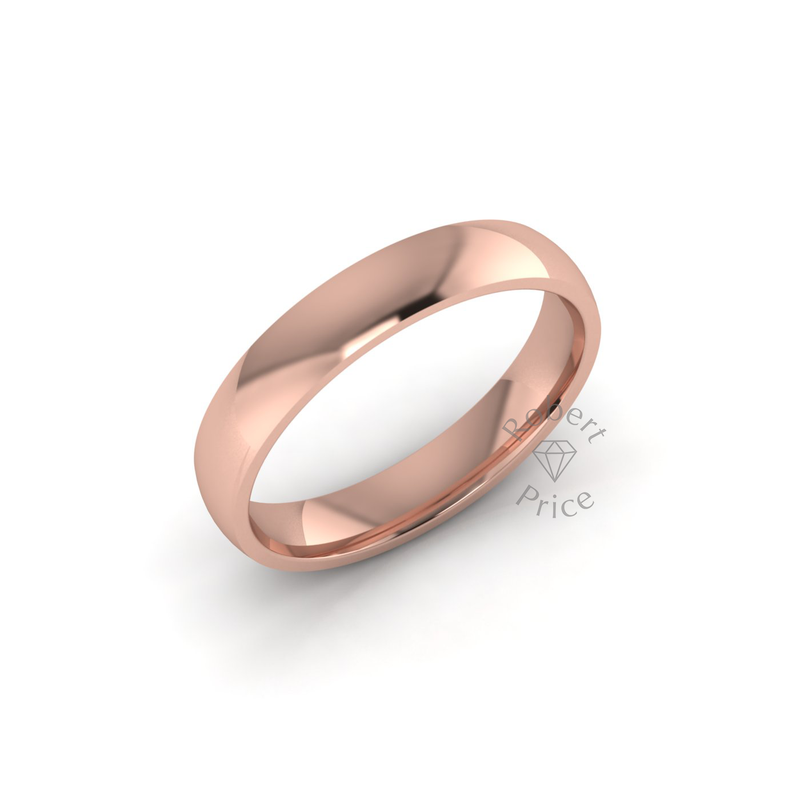 Classic Standard Wedding Ring in 9ct Rose Gold (3.5mm)