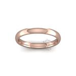 Classic Heavy Wedding Ring in 18ct Rose Gold (2.5mm)