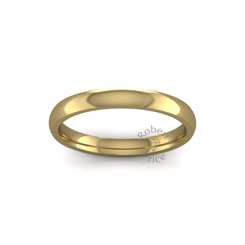 Classic Heavy Wedding Ring in 9ct Yellow Gold (2.5mm)