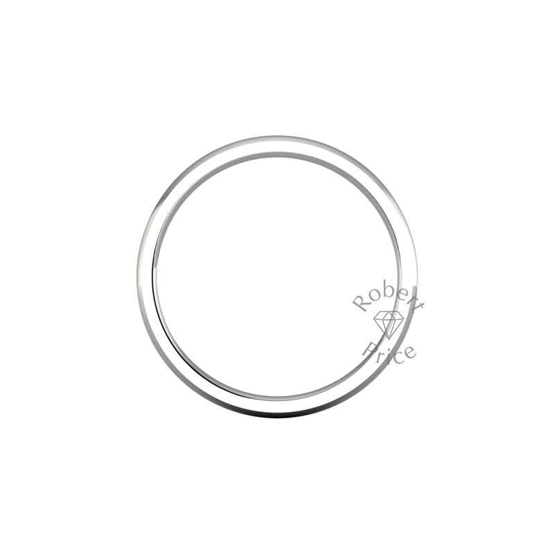 Classic Heavy Wedding Ring in 18ct White Gold (2.5mm)