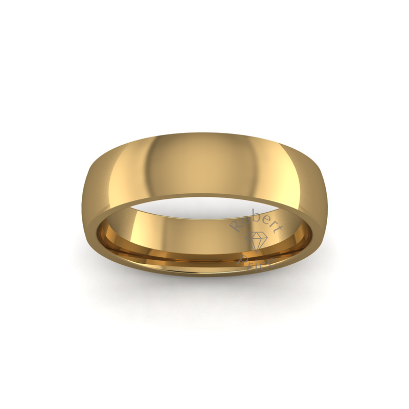 Classic Heavy Wedding Ring in 18ct Yellow Gold (5mm)