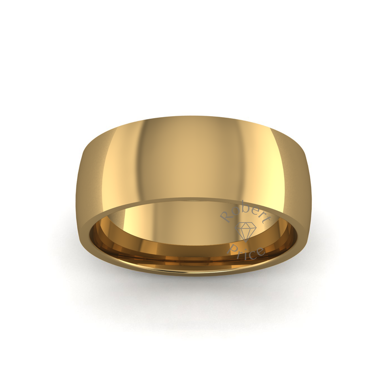 Classic Heavy Wedding Ring in 18ct Yellow Gold (7mm)