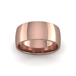 Classic Heavy Wedding Ring in 9ct Rose Gold (8mm)