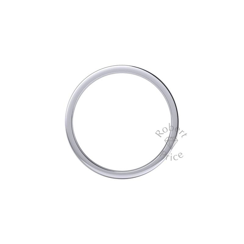 Flat Court Standard Wedding Ring in Platinum (2mm)