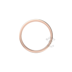 Flat Court Standard Wedding Ring in 18ct Rose Gold (2mm)
