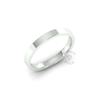 Flat Court Standard Wedding Ring in 9ct White Gold (2.5mm)