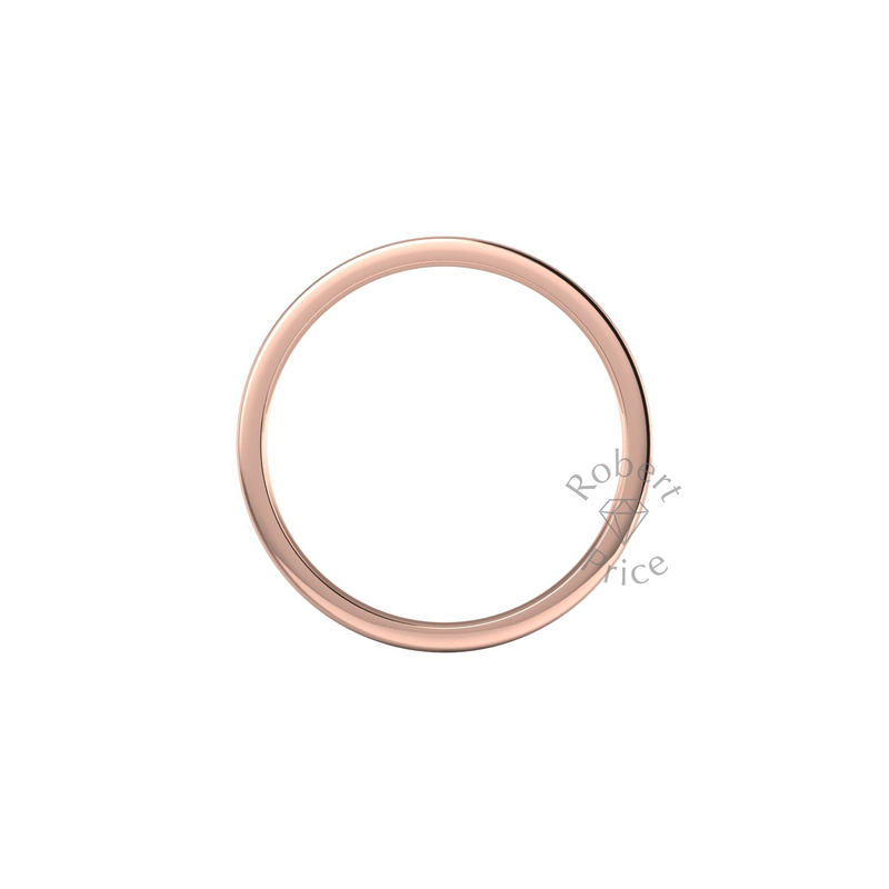 Flat Court Standard Wedding Ring in 9ct Rose Gold (3mm)
