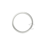 Flat Court Standard Wedding Ring in 18ct White Gold (3mm)